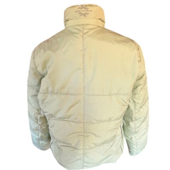 Zero Xposur Women’s Puffer Jacket — Light Green with Gray Fleece Lining (M) - Picture 5 of 10